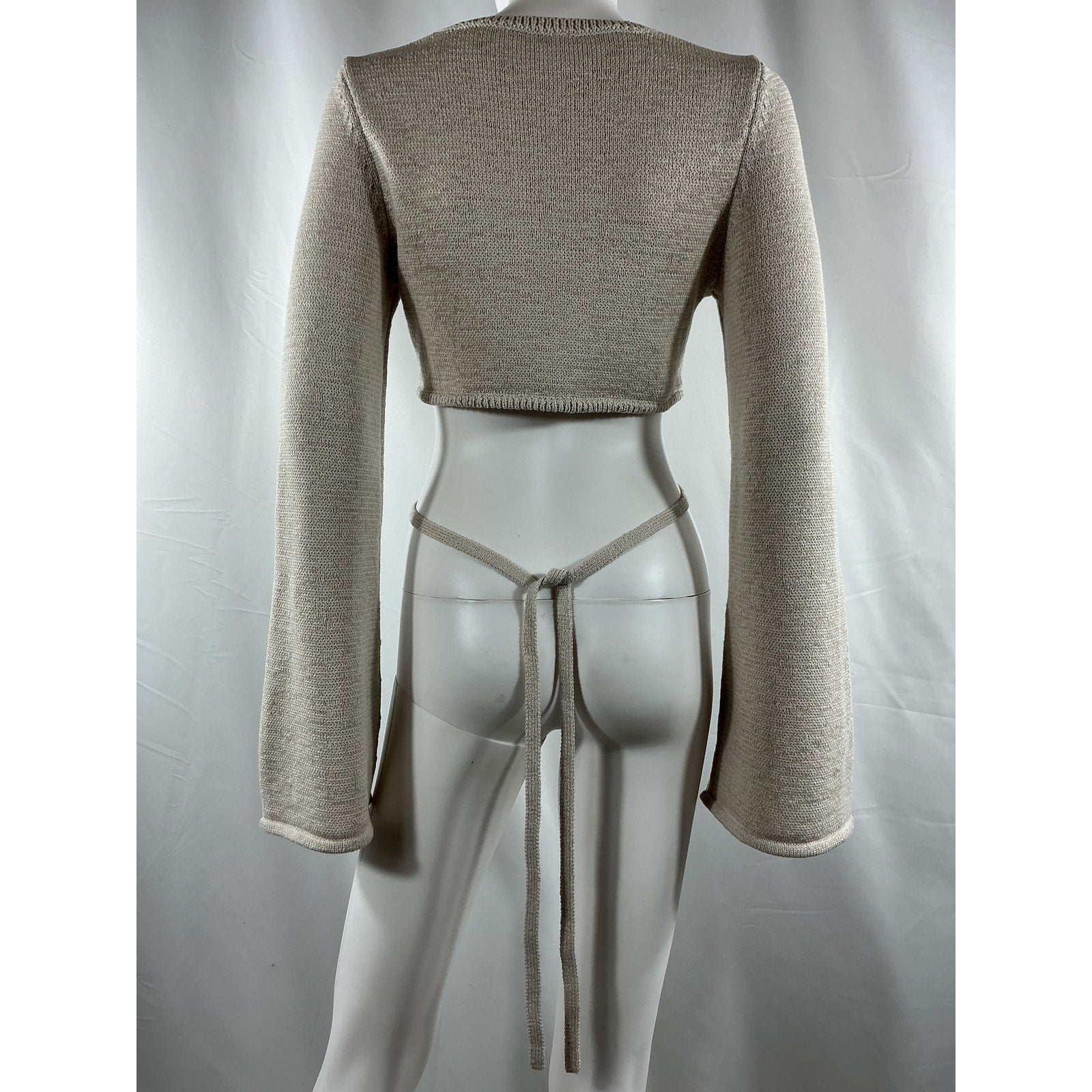 Cult Gaia 'Kenna' Cream Cotton Kit Top Size S
