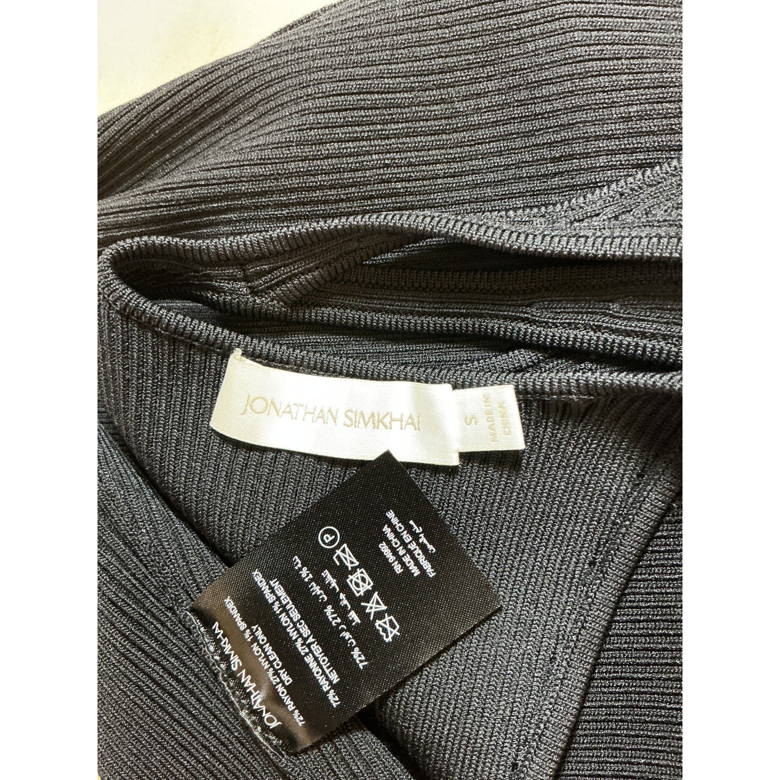 Simkhai 'Marte' Black Rayon Tank Top Size S