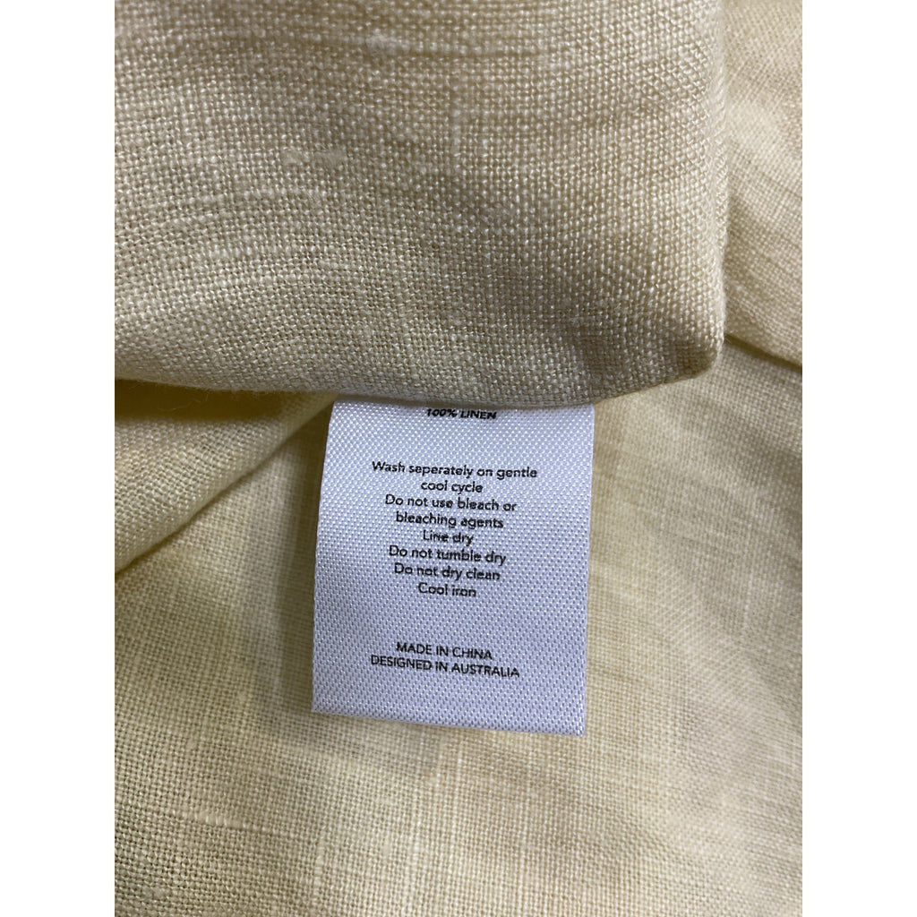 Deiji Studios Wrap Yellow Linen Back Top Size S - NWT