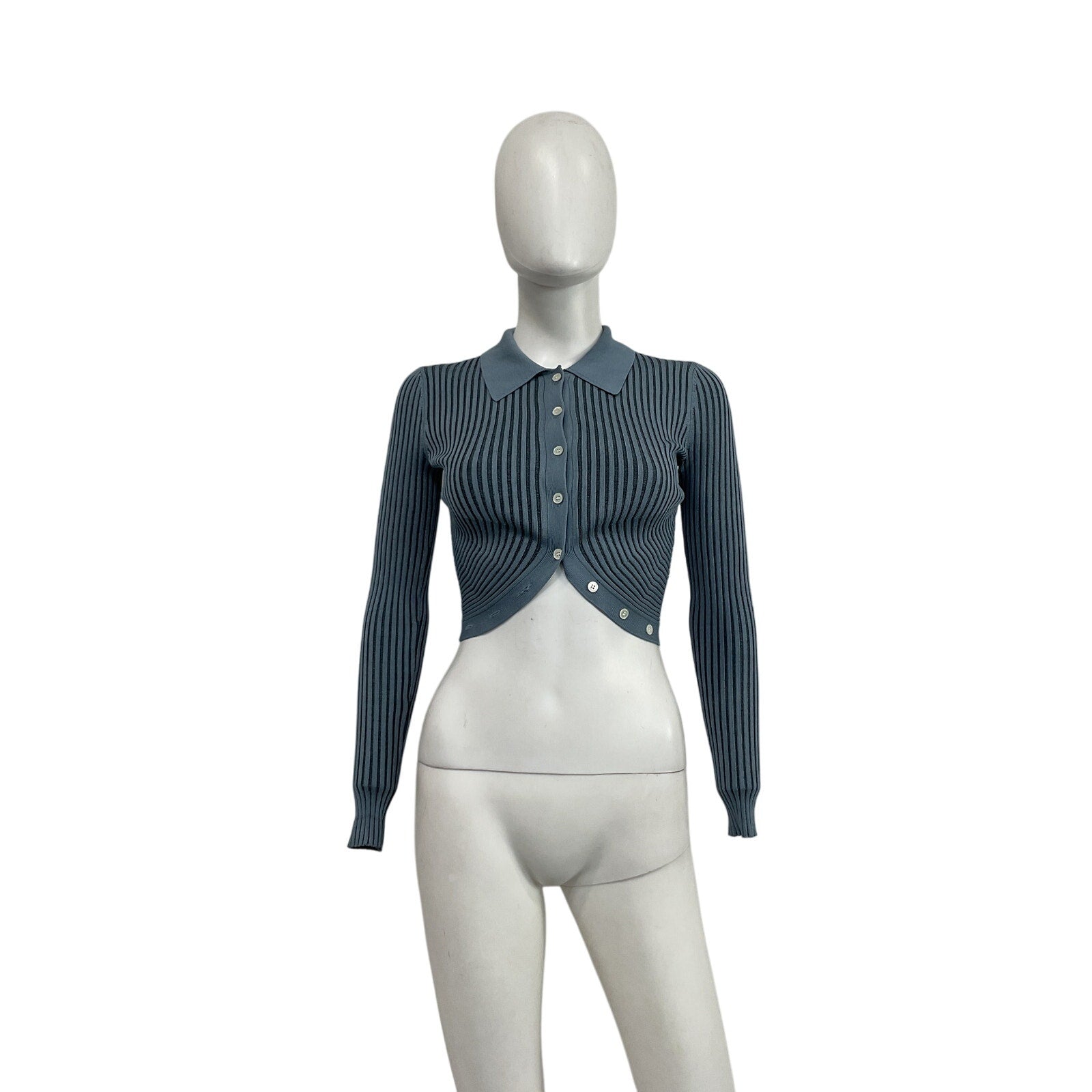 Simkhai 'Sol' Blue Rayon Crop Top Size XS