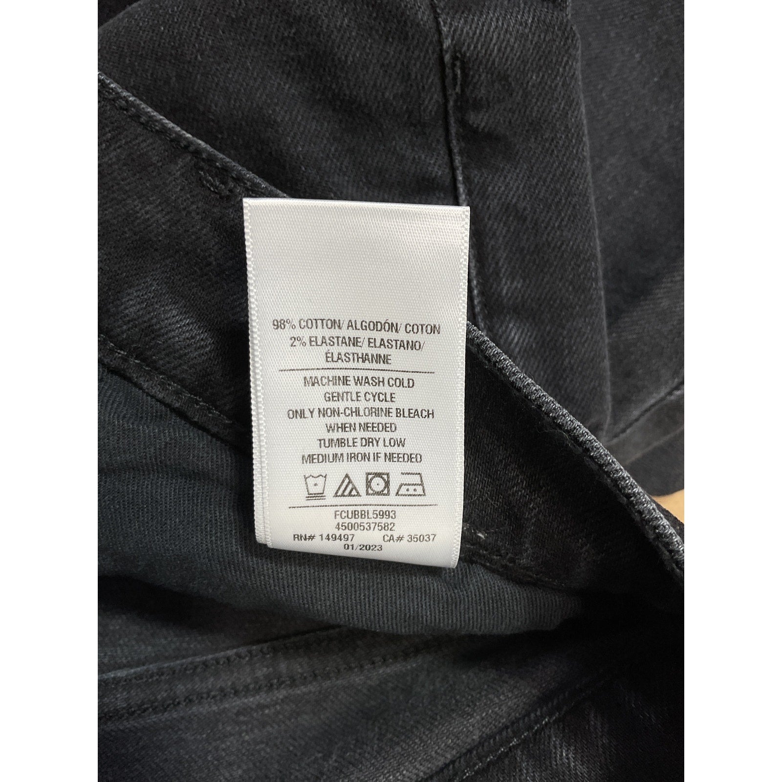 Favorite Daughter 'Valentina' Black Super High Rise Tower Denim Jean Size 27 - NWT