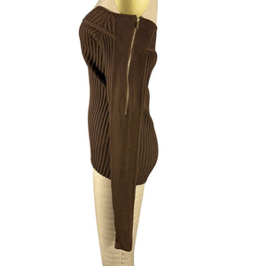 Jacquemus Ribbed Brown La Maille Oro Sweater Size 40 FR / US 8