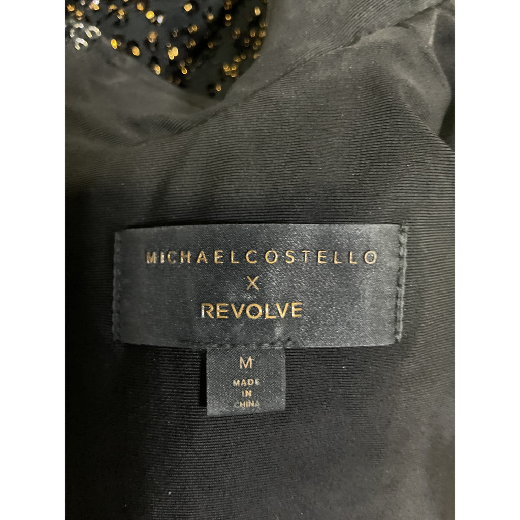 Michael Costello x Revolve Mr. 'Gibson' Black Mini Dress Size M