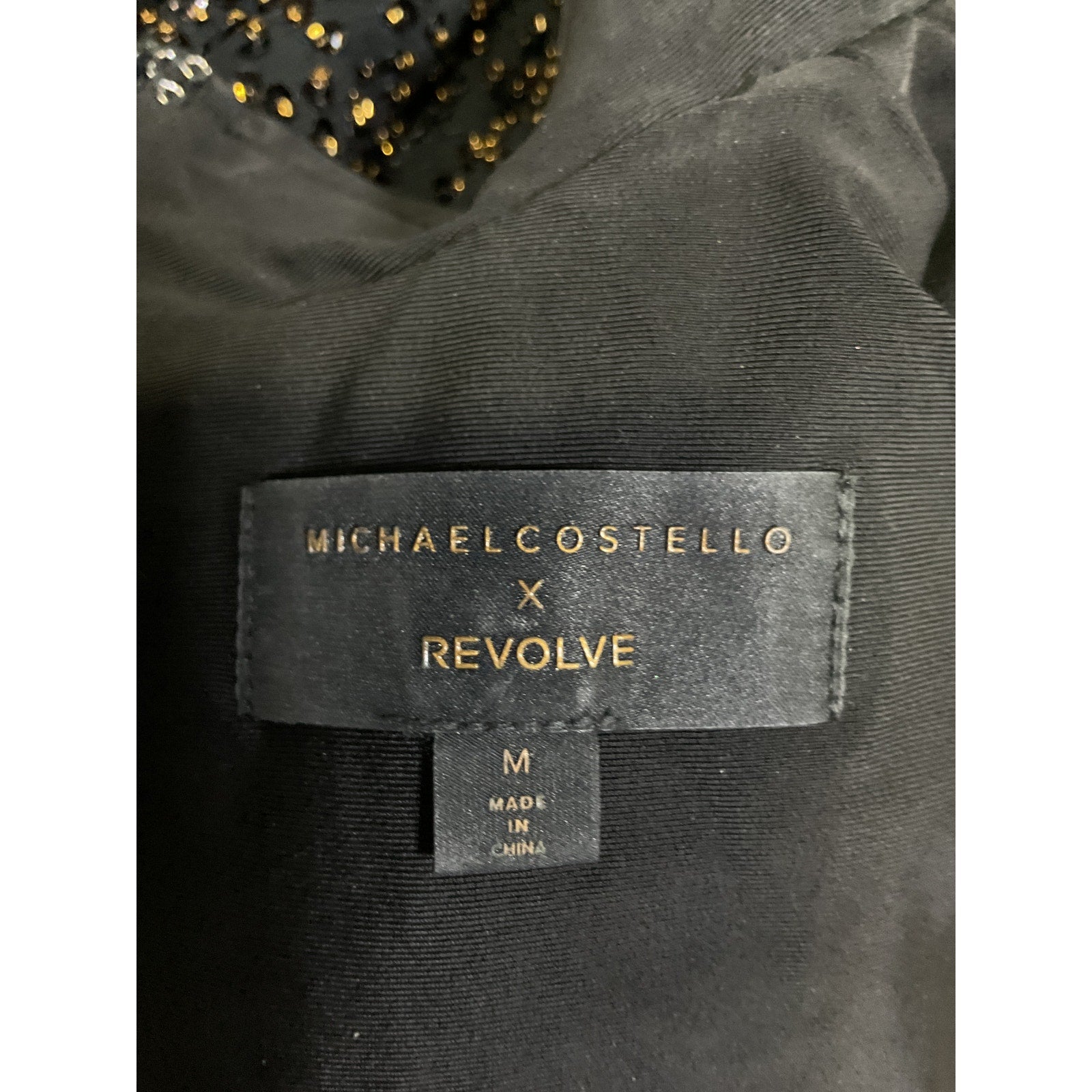 Michael Costello x Revolve Mr. 'Gibson' Black Mini Dress Size M