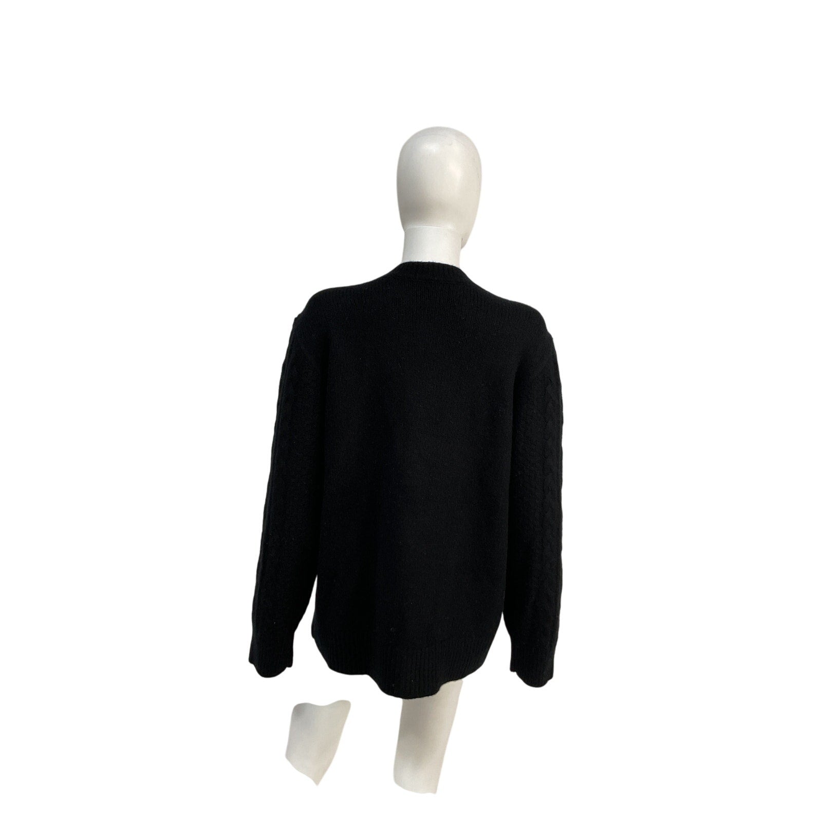 Favorite Daughter The Oversized Black Merino Wool Cardigan Size S