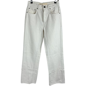 Grlfrnd High Rise Straight Leg White Brooklyn Denim Jeans Size 25
