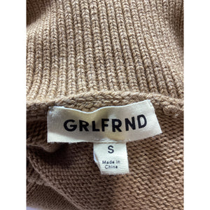 Grlfrnd Ribbed Camel Jovany Sweater Size S