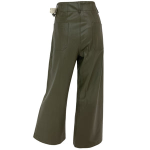 Maeve Faux Leather Moss Colette Pants Size 32 NWT