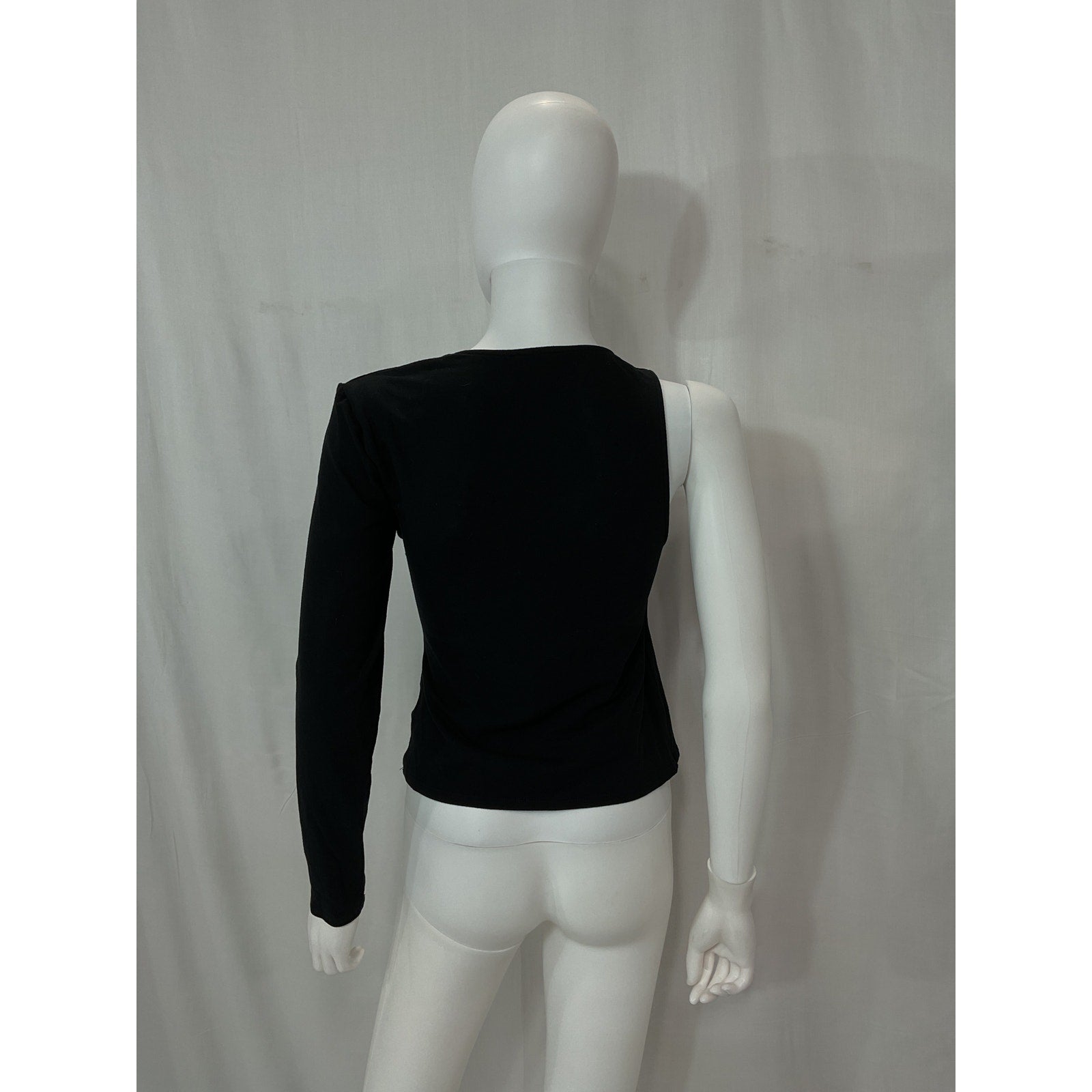 Reformation 'Harper' Black Knit Long Sleeve Top Size M