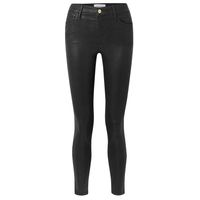 Frame Coated Black Le High Skinny Denim Jeans Size 27