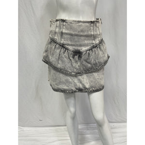 Allsaints 'Andy' Grey Cotton Denim Skirt Size 4