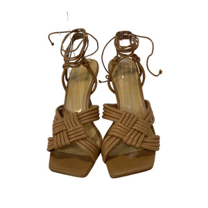 Mercedes Castillo Woven Brown Tamara Heeled Sandals Size 8