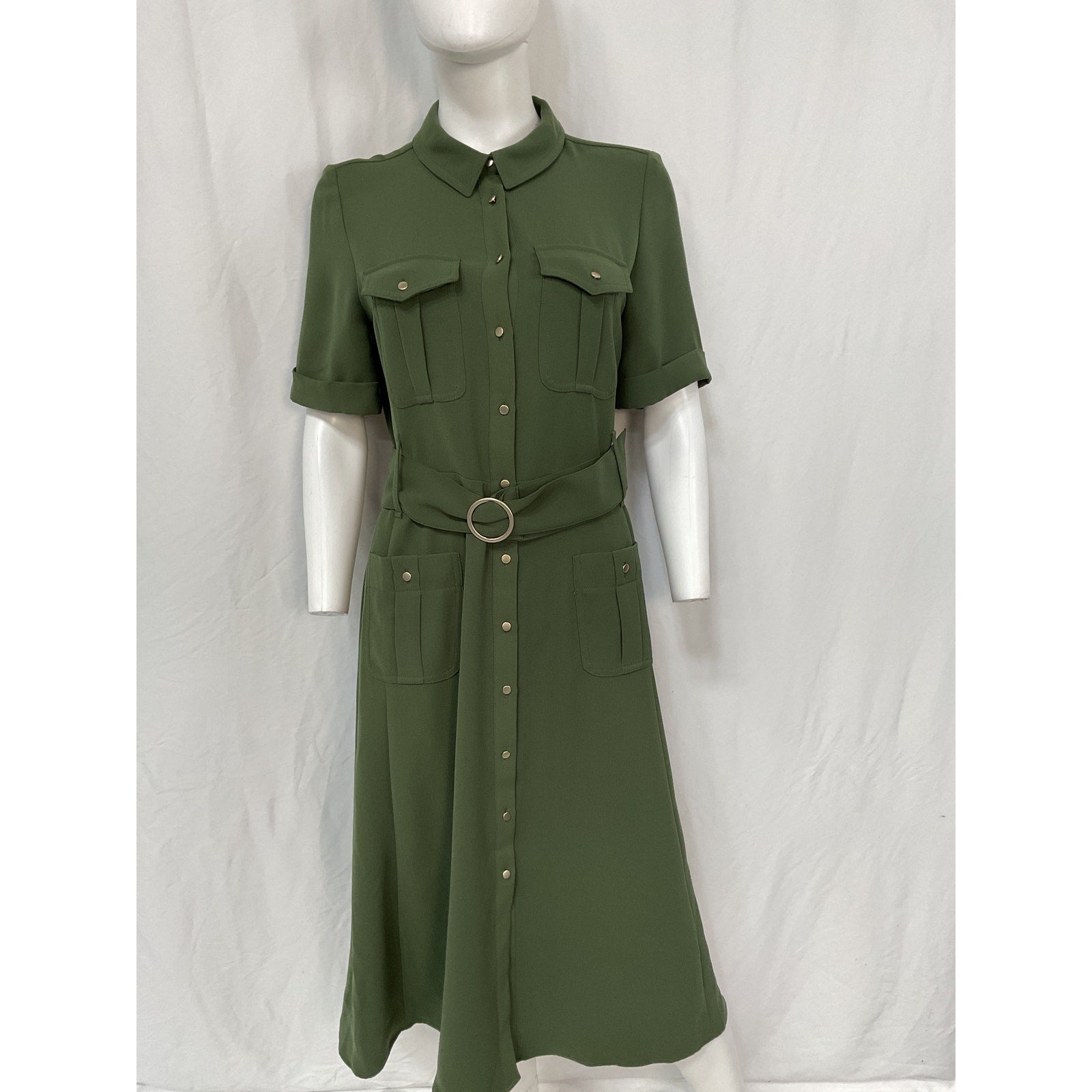 S�zane 'Raquel' Green Polyester Dress Size 40