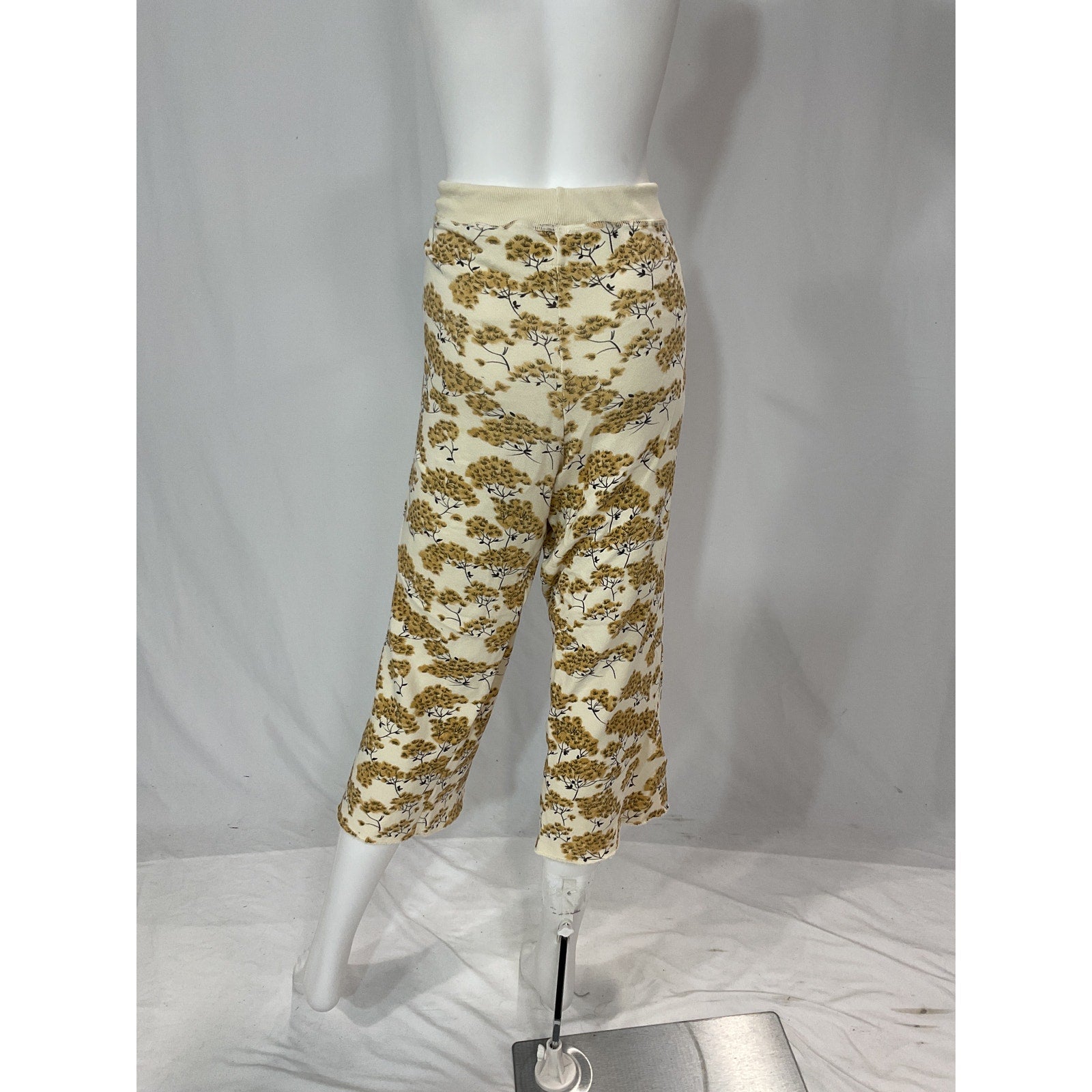 The Great 'The Cropped' Yellow Wide Leg Sweatpant Size 3