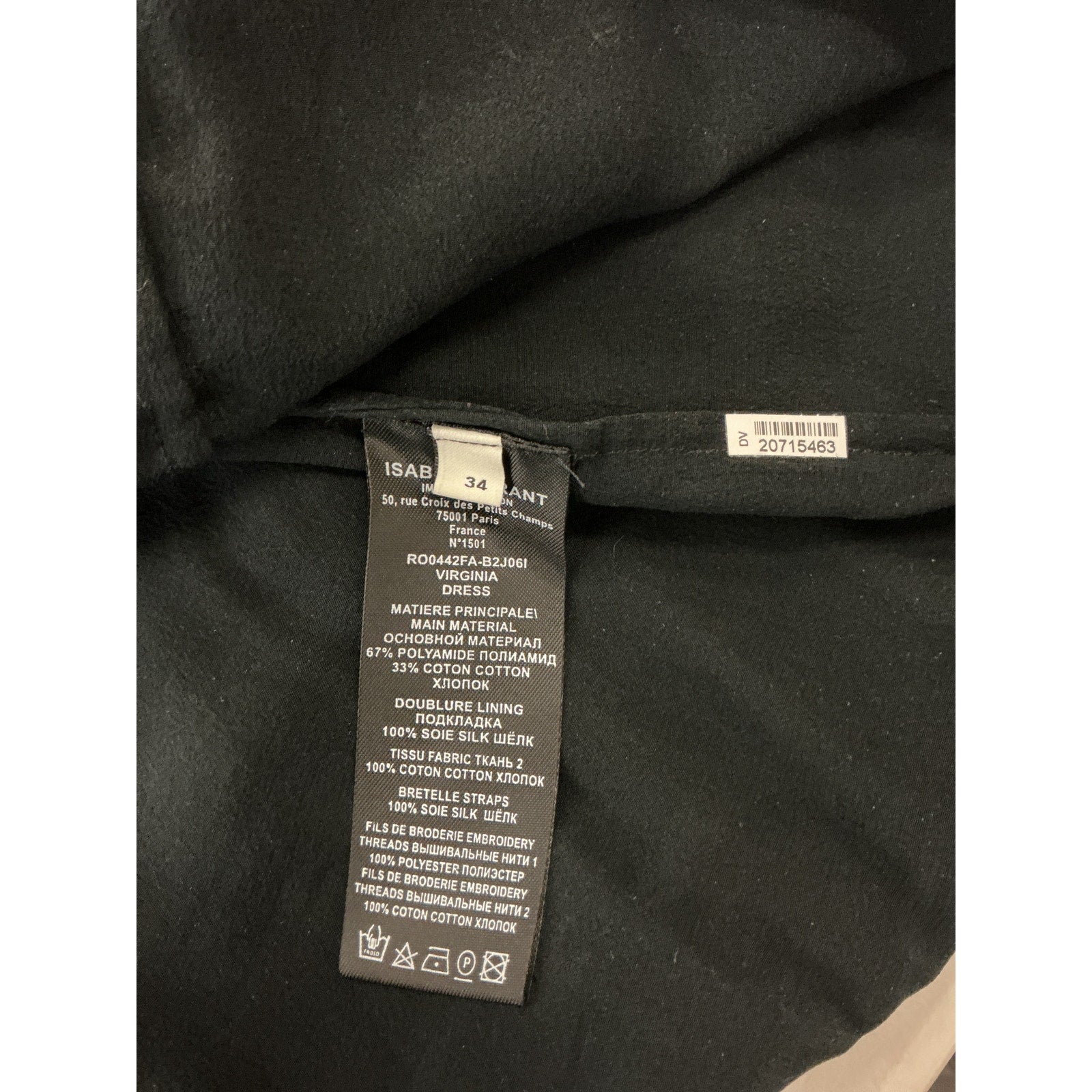 Isabel Marant 'Virginia' Black Dress Size 34