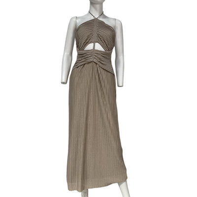 Significant Other Ruched Beige Nyah Dress Size 6 US / AU 10
