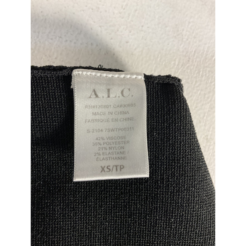 A.L.C. 'Nova' Black Halterneck Top Size XS