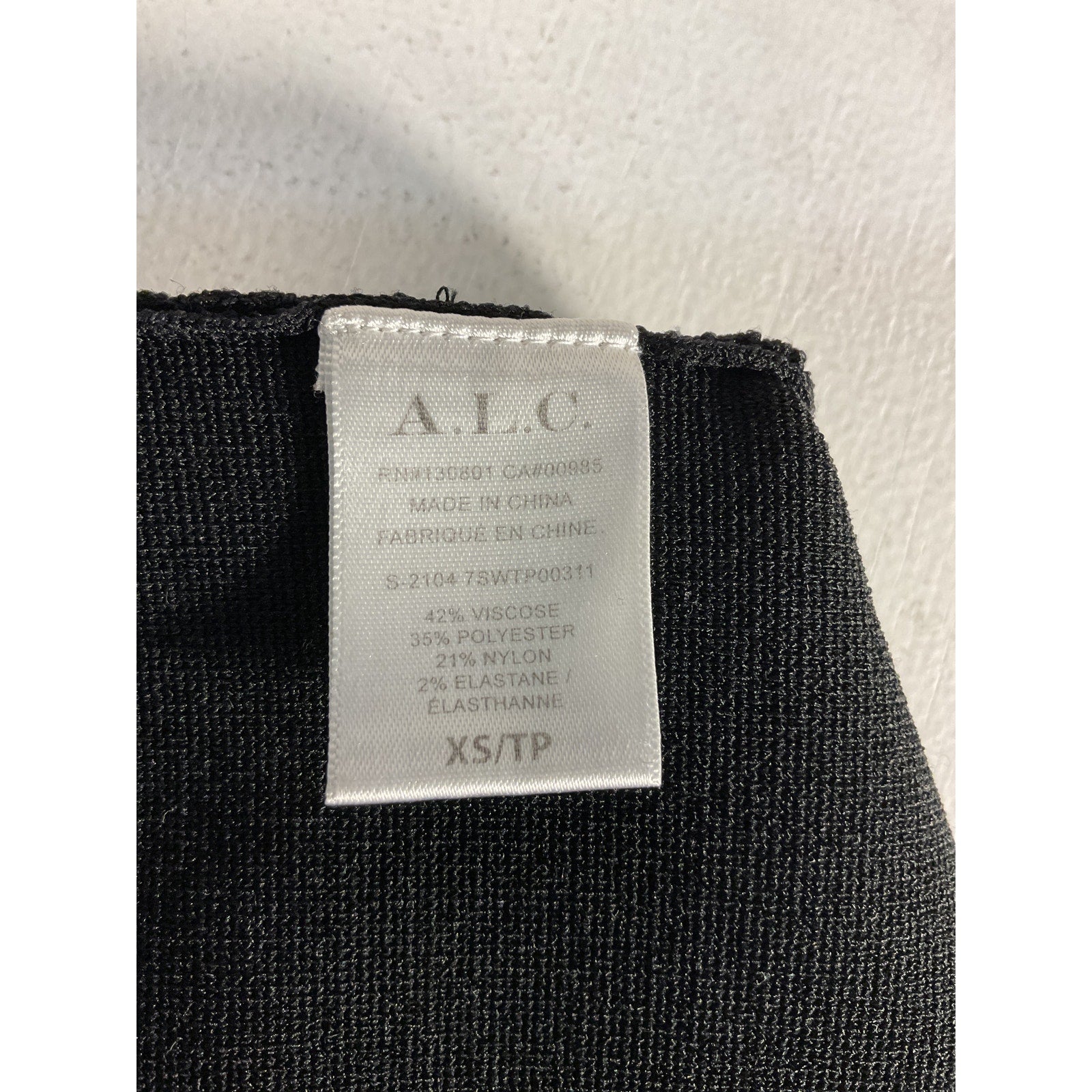 A.L.C. 'Nova' Black Halterneck Top Size XS