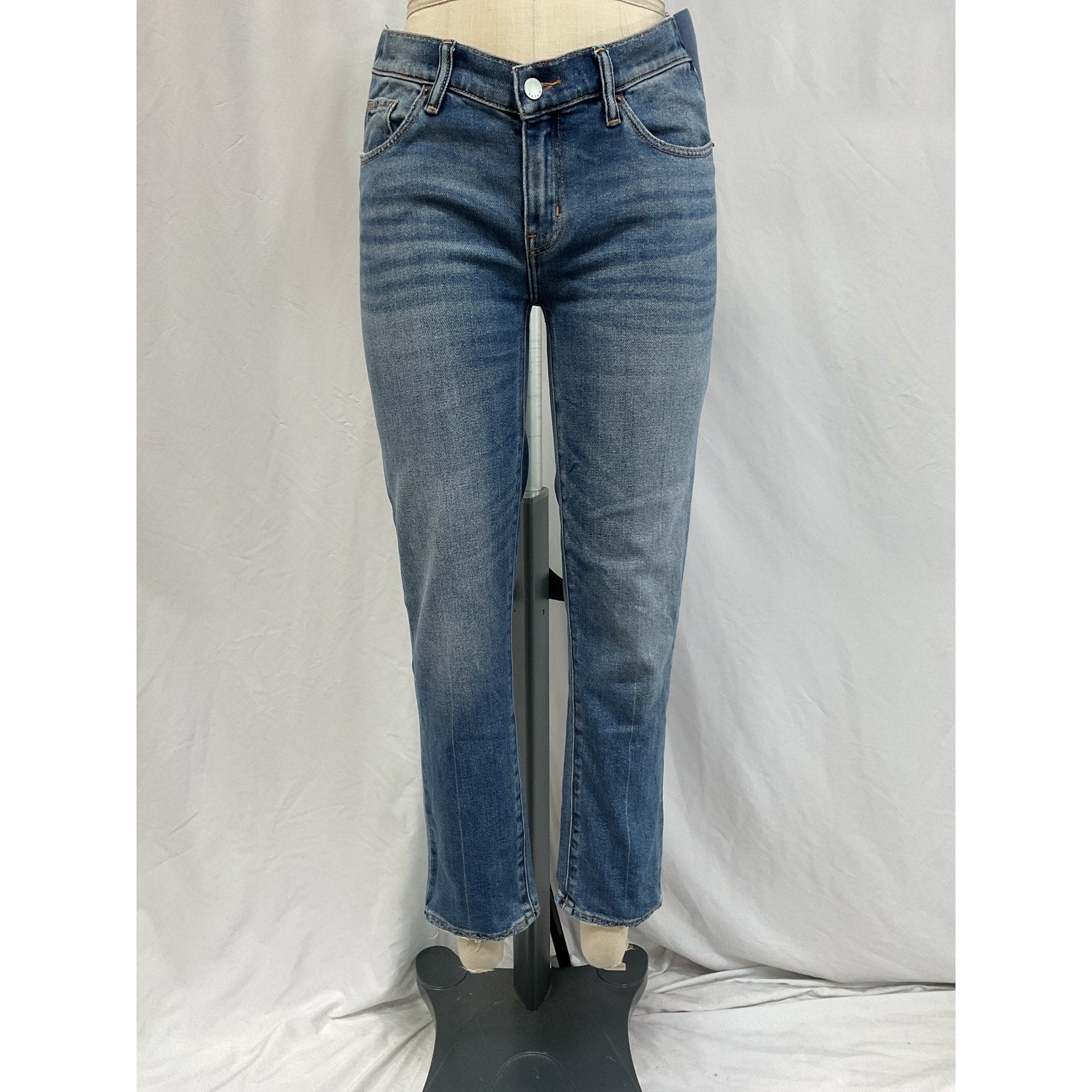 Hatch The Boyfriend Blue Cotton Maternity Denim Jean Size 24