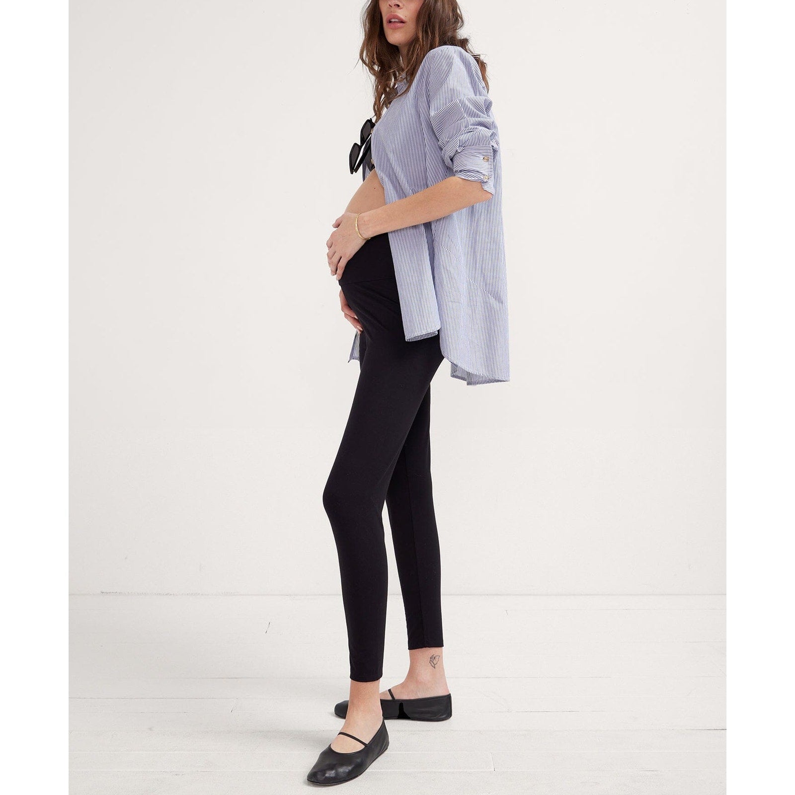Hatch Black 'The Ultimate Before During & After' Maternity Bamboo Blend Legging Size S