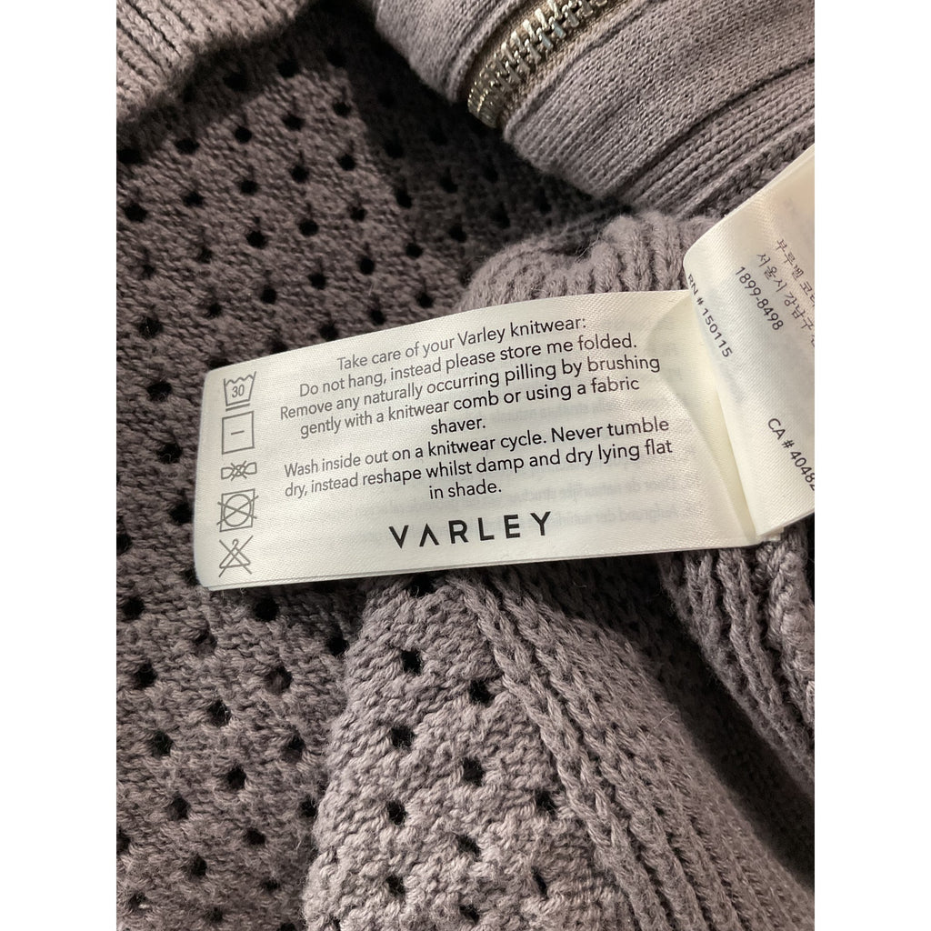 Varley 'Cassady' Grey Cotton Knit Jacket Size XS