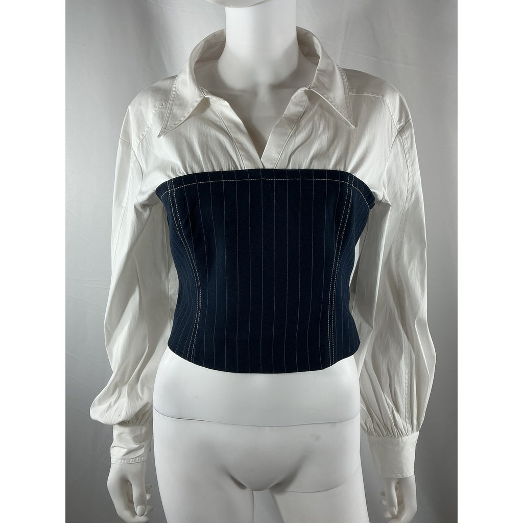 Cinq A Sept 'Levina' White Polyester Top Size M