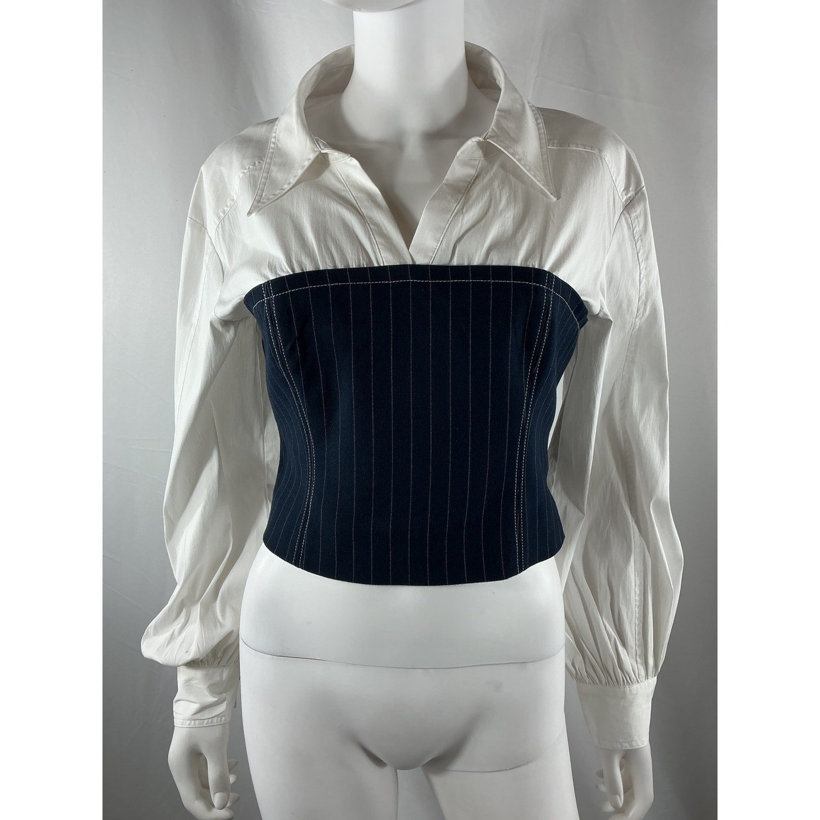 Cinq A Sept 'Levina' White Polyester Top Size M