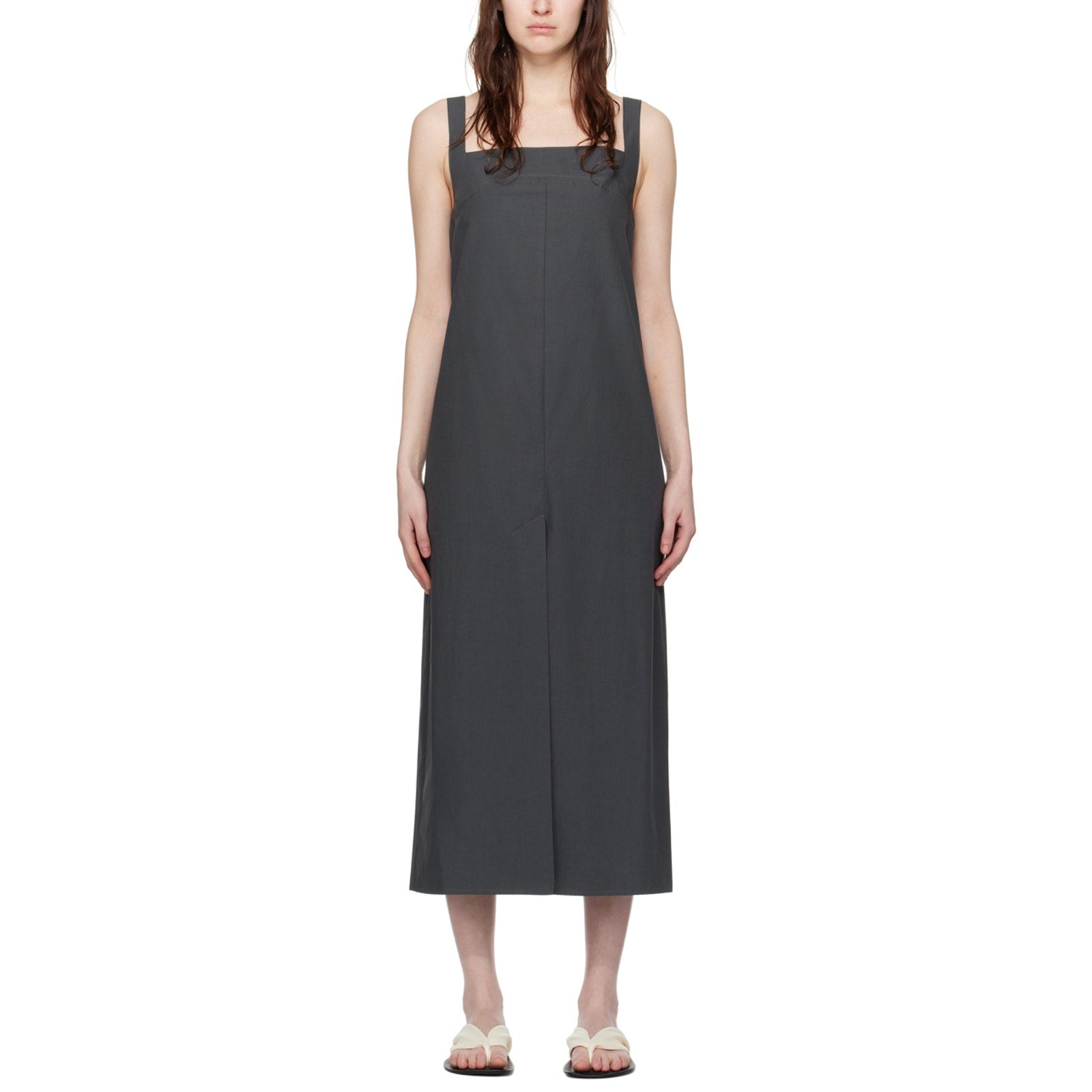 Loulou Studio 'Makeen' Gray Square Neck Midi Dress Size XS