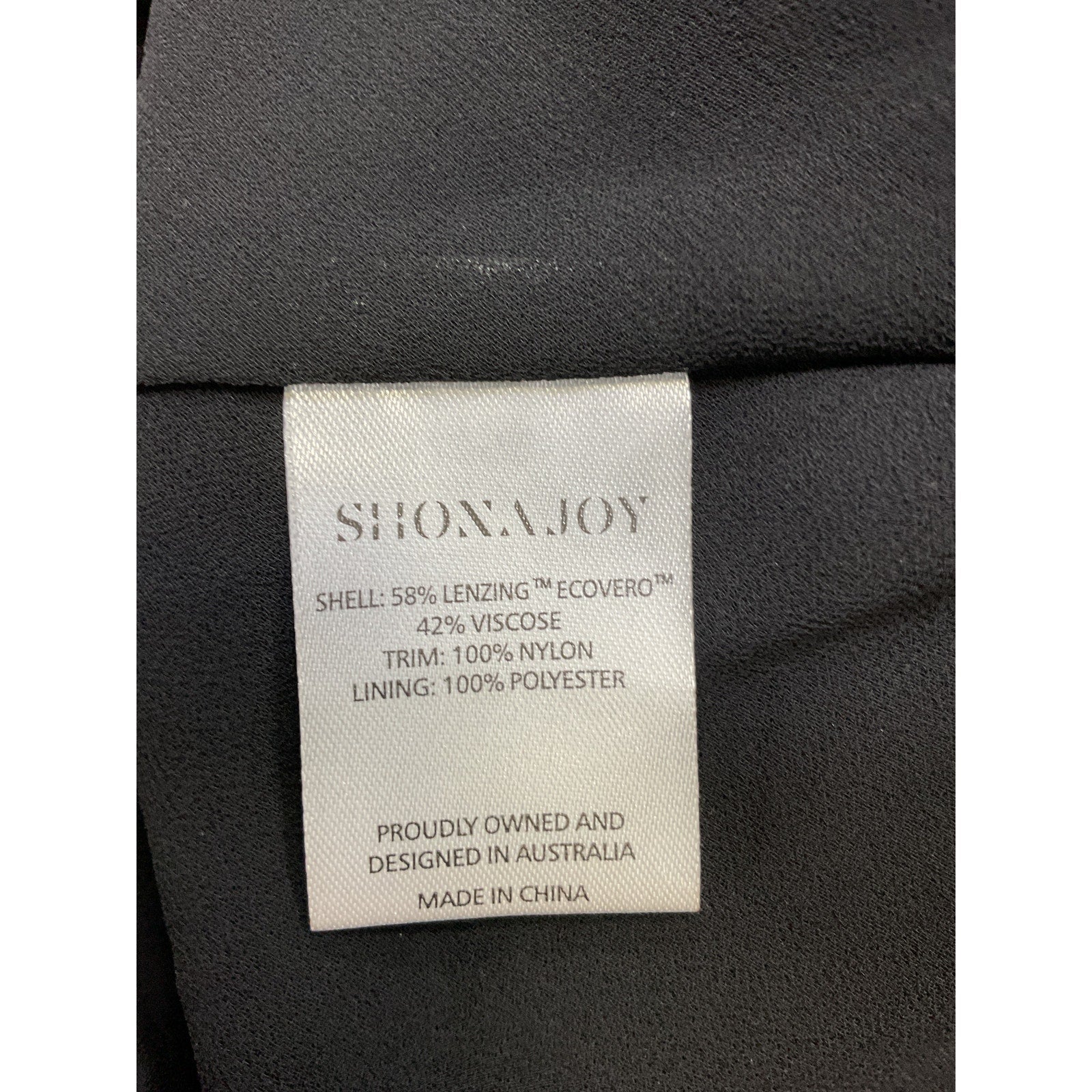 Shona Joy 'Camille' Black Lenzing Ecovero Lace Cross Back Midi Dress Size 2
