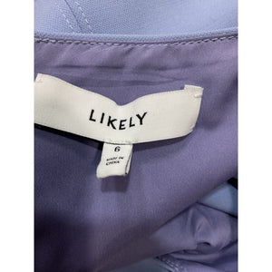Likely 'Scooped Alia' Blue Puff Sleeve Dress Size 6