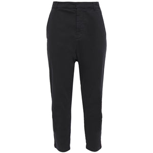 Nili Lotan Cropped Tapered Black Twill Size L Pants