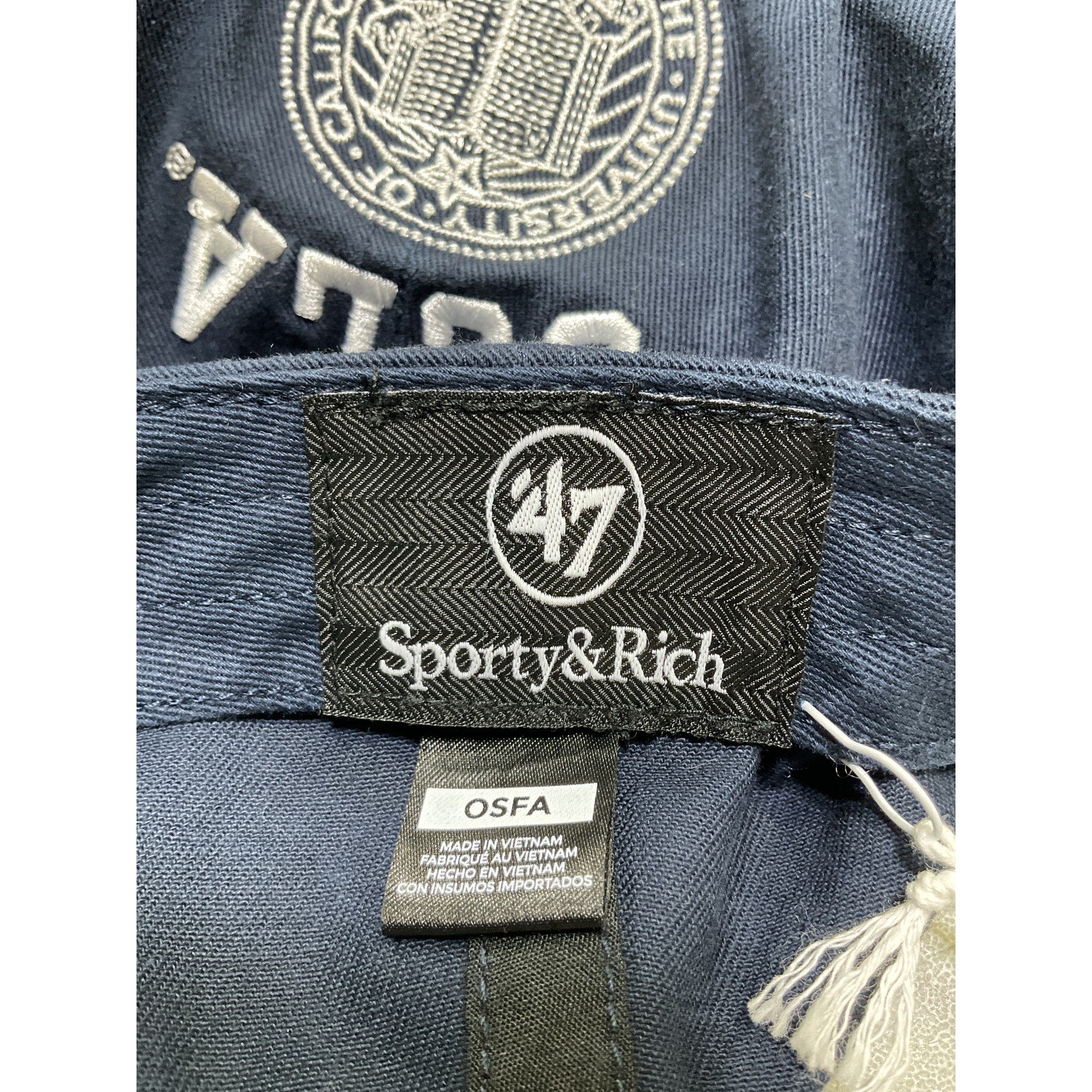 Sporty & Rich 'Crest' Blue Cotton Hat Size OS - NWT