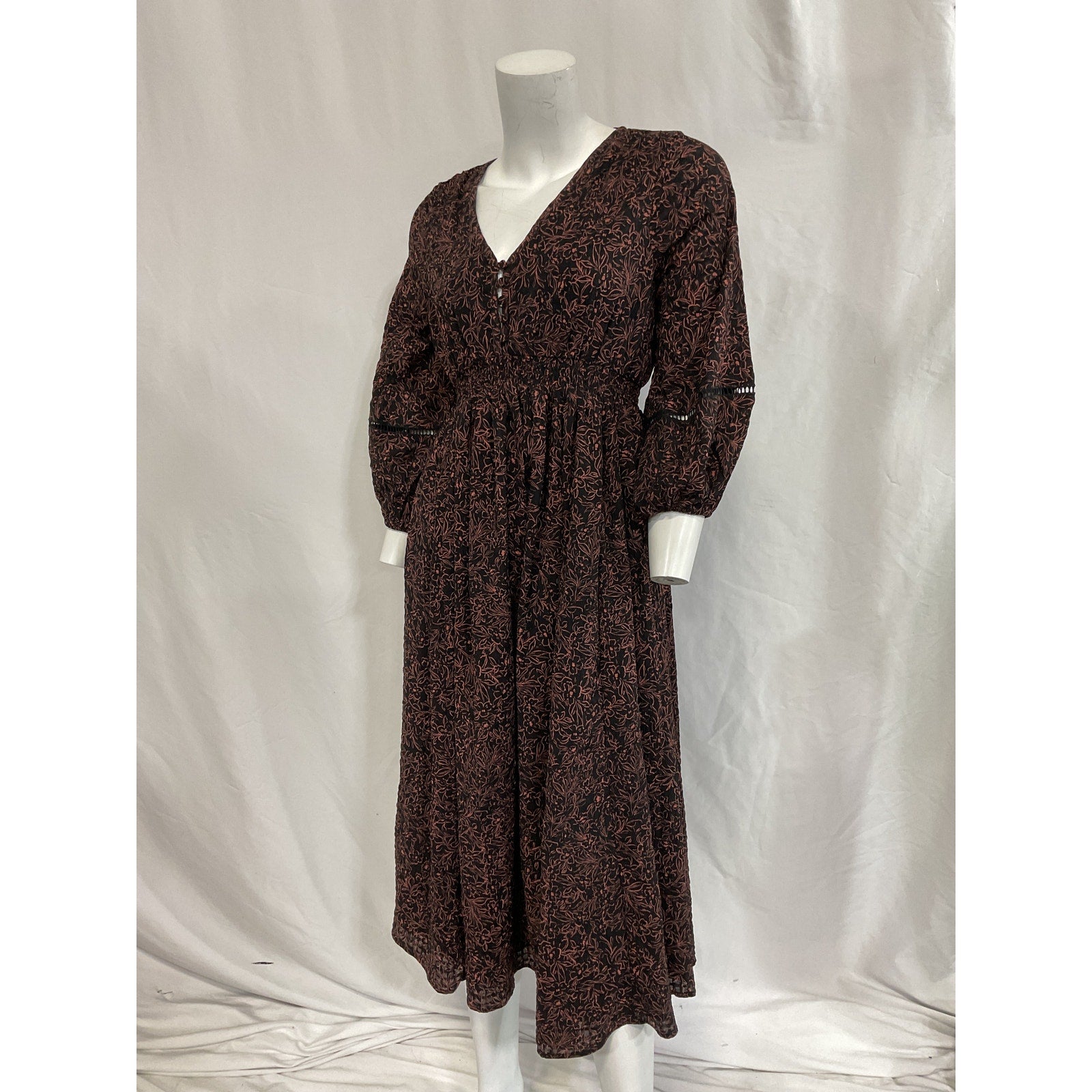 Hatch 'The Victoria' Black Long Sleeve Maternity Dress Size 0