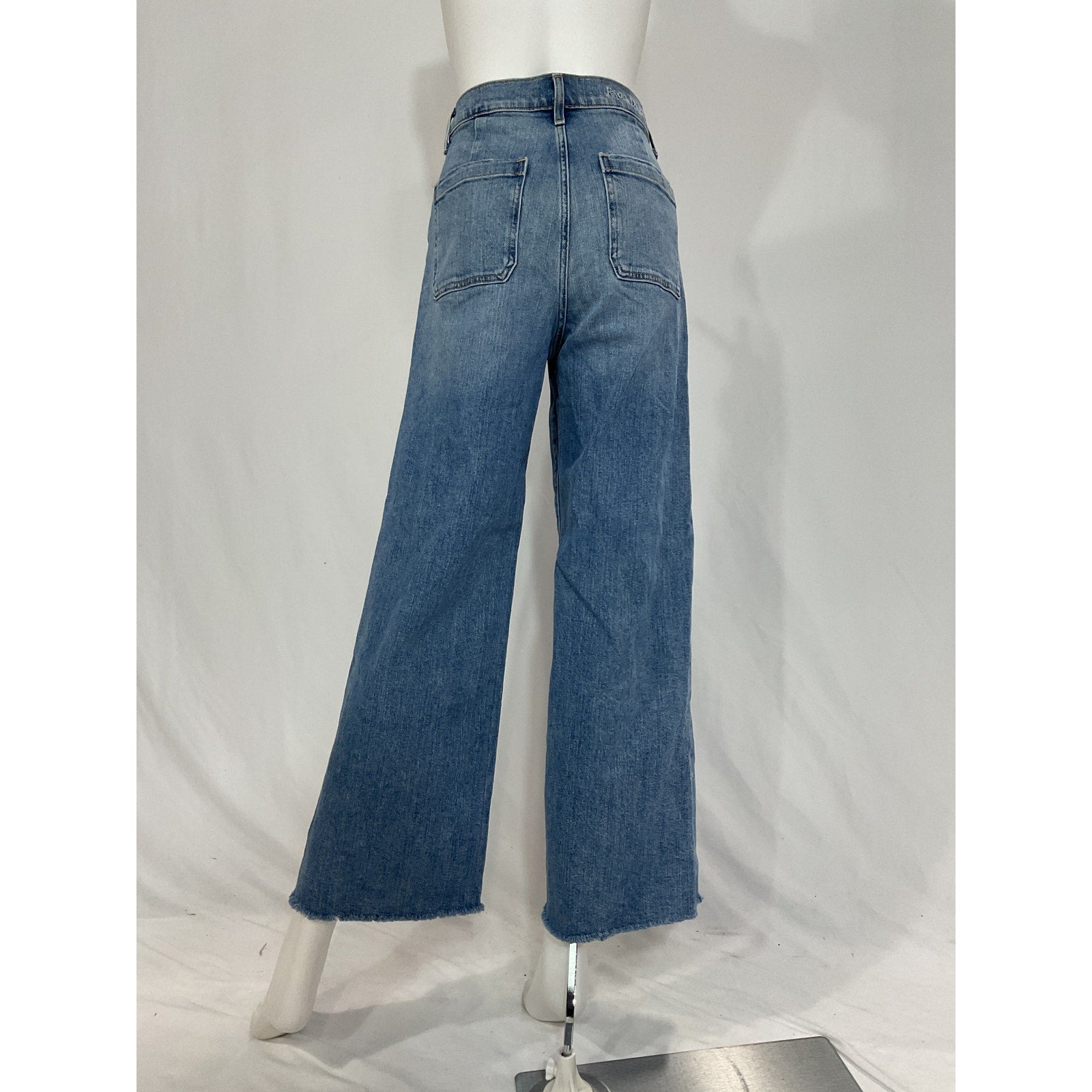 Favorite Daughter 'The Mischa' Blue High Rise Wide Leg Ankle Denim Jean Size 28