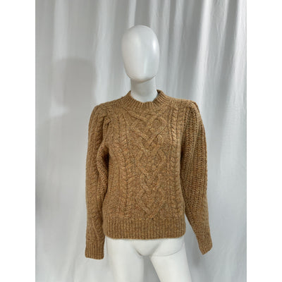Isabel Marant �toile 'Raith' Tan Cable-Knit Sweater Size 4 - NWT