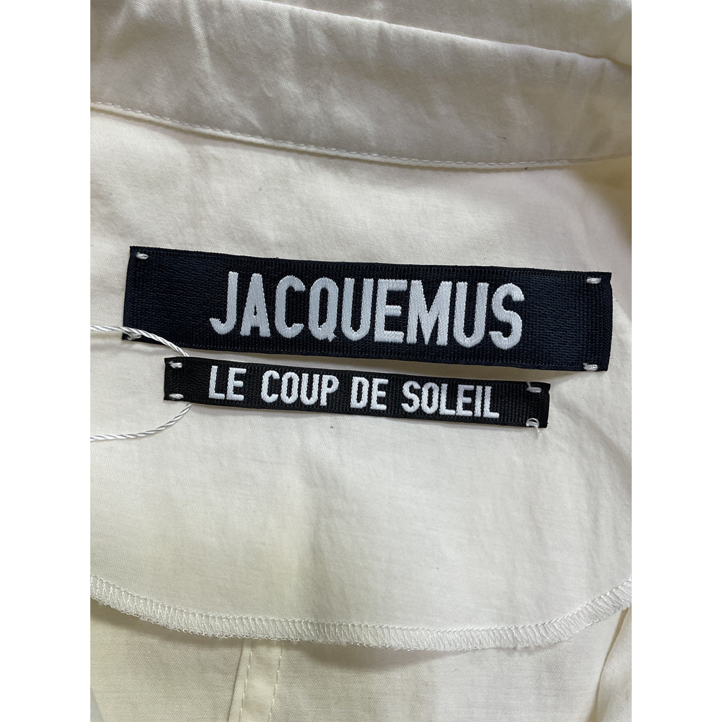 Jacquemus Cream Polyamide Short Dress Size 38