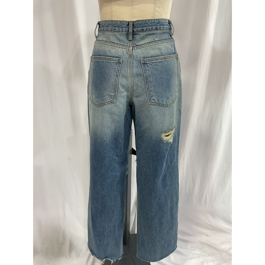 The Frankie Shop 'Melbourne' Blue Ripped Denim Jeans Size S