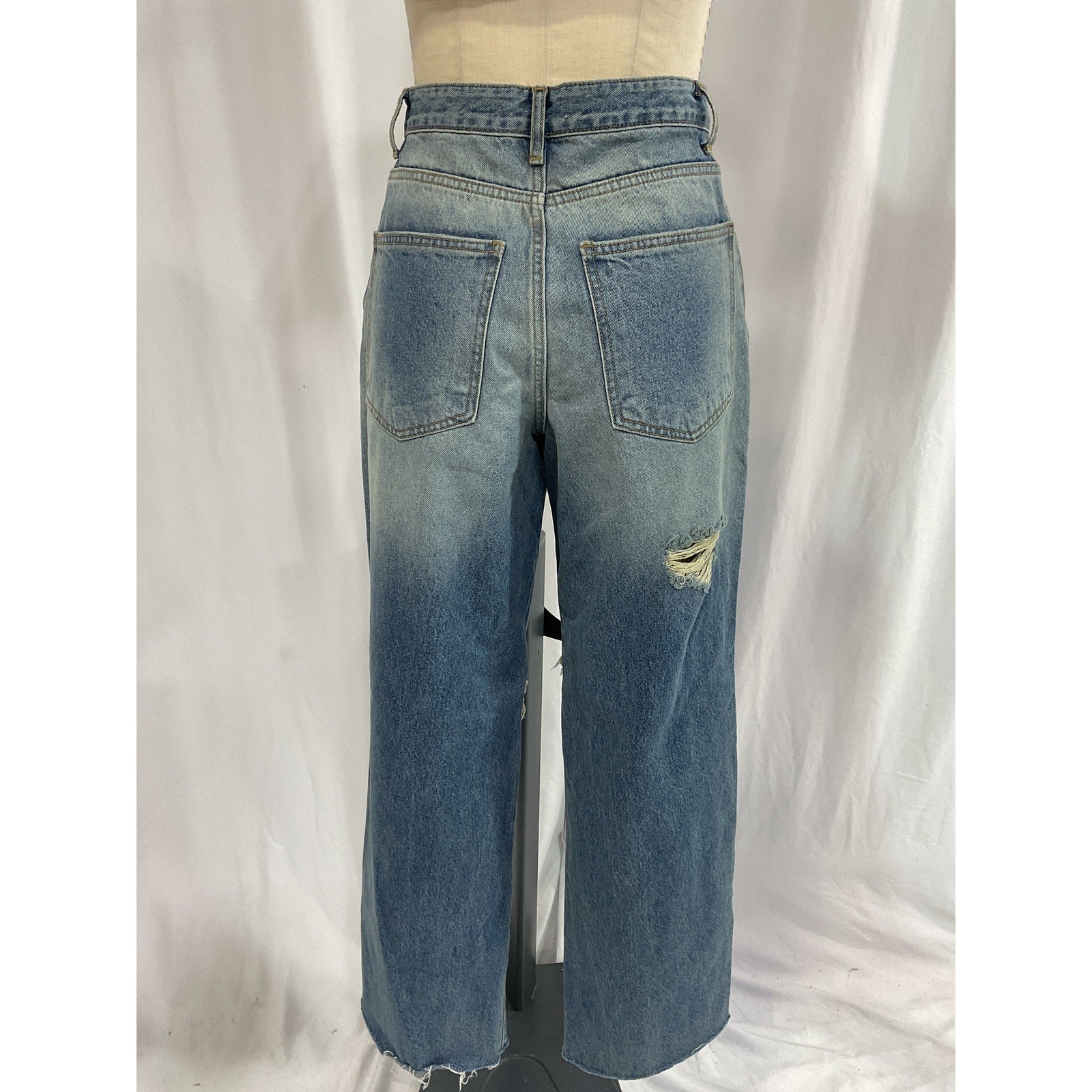 The Frankie Shop 'Melbourne' Blue Ripped Denim Jeans Size S