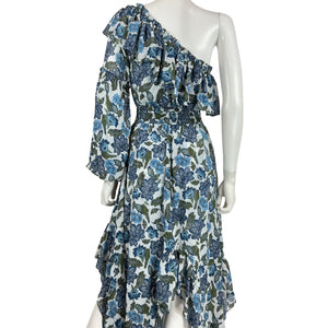 Misa Los Angeles Floral Blue Vola Dress Size S
