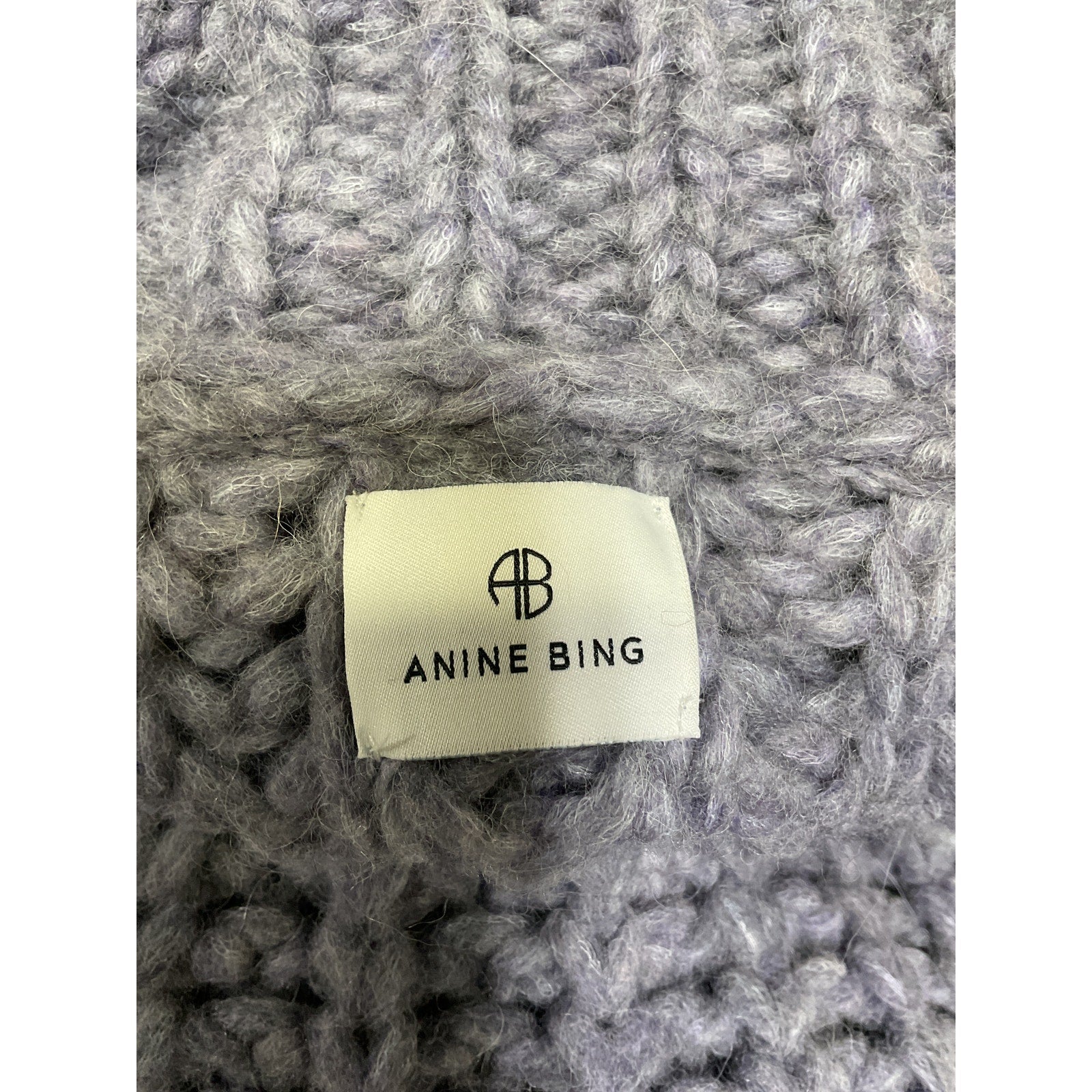 Anine Bing 'Iris' Purple Turtleneck Sweater Size S