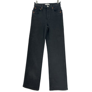 Re/Done Classic Black Originals 90s High Rise Loose Denim Jeans Size 23