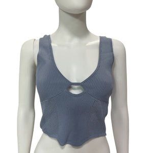 Sovere Ribbed Blue Ice Intrepid Tank Top Size S NWT