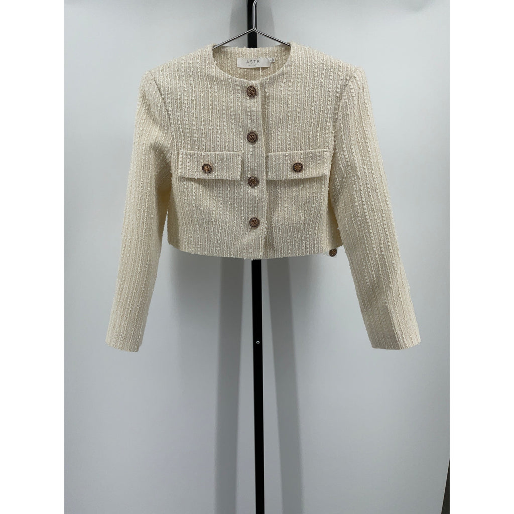 Astr The Label 'Covina' White Polyester Jacket Size S