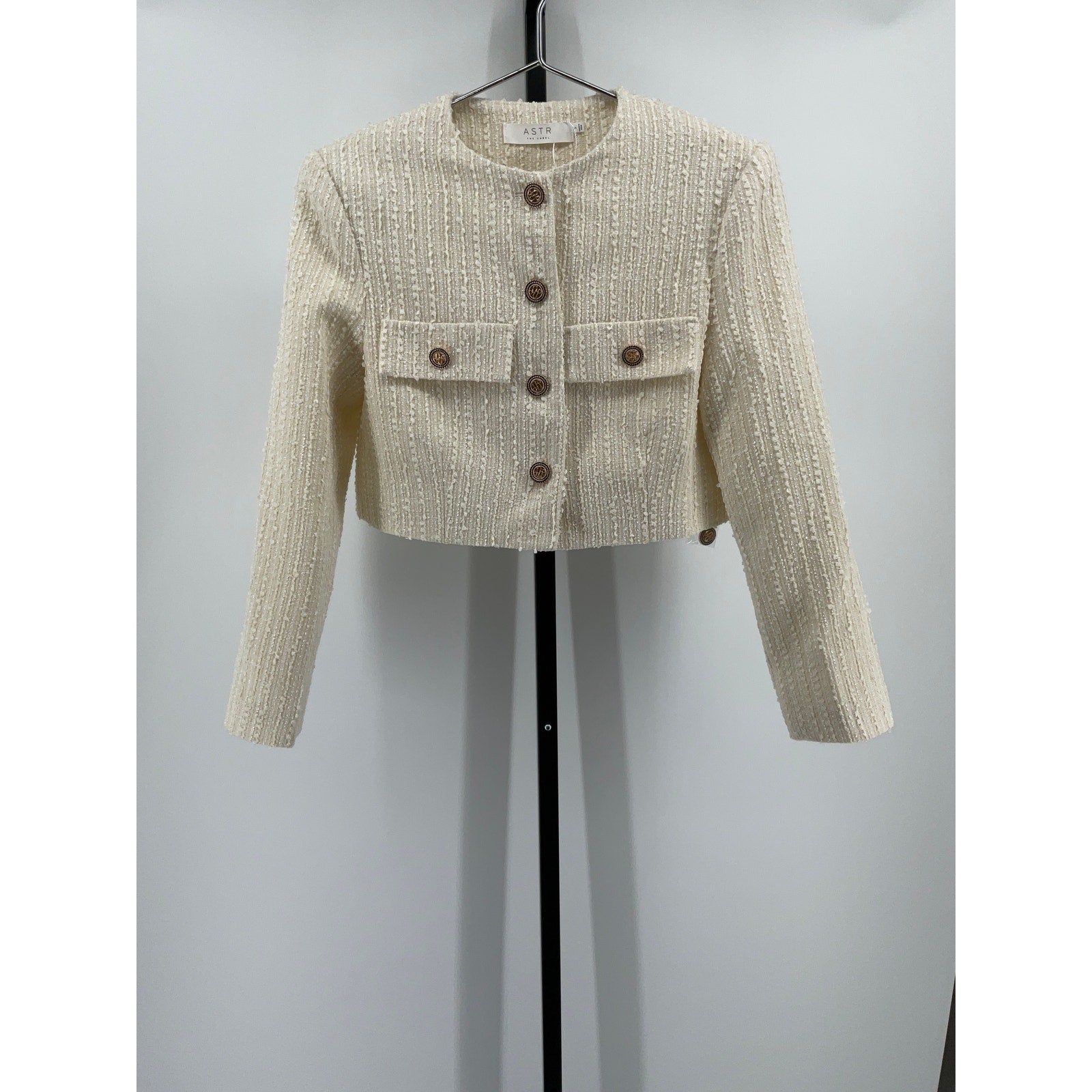Astr The Label 'Covina' White Polyester Jacket Size S