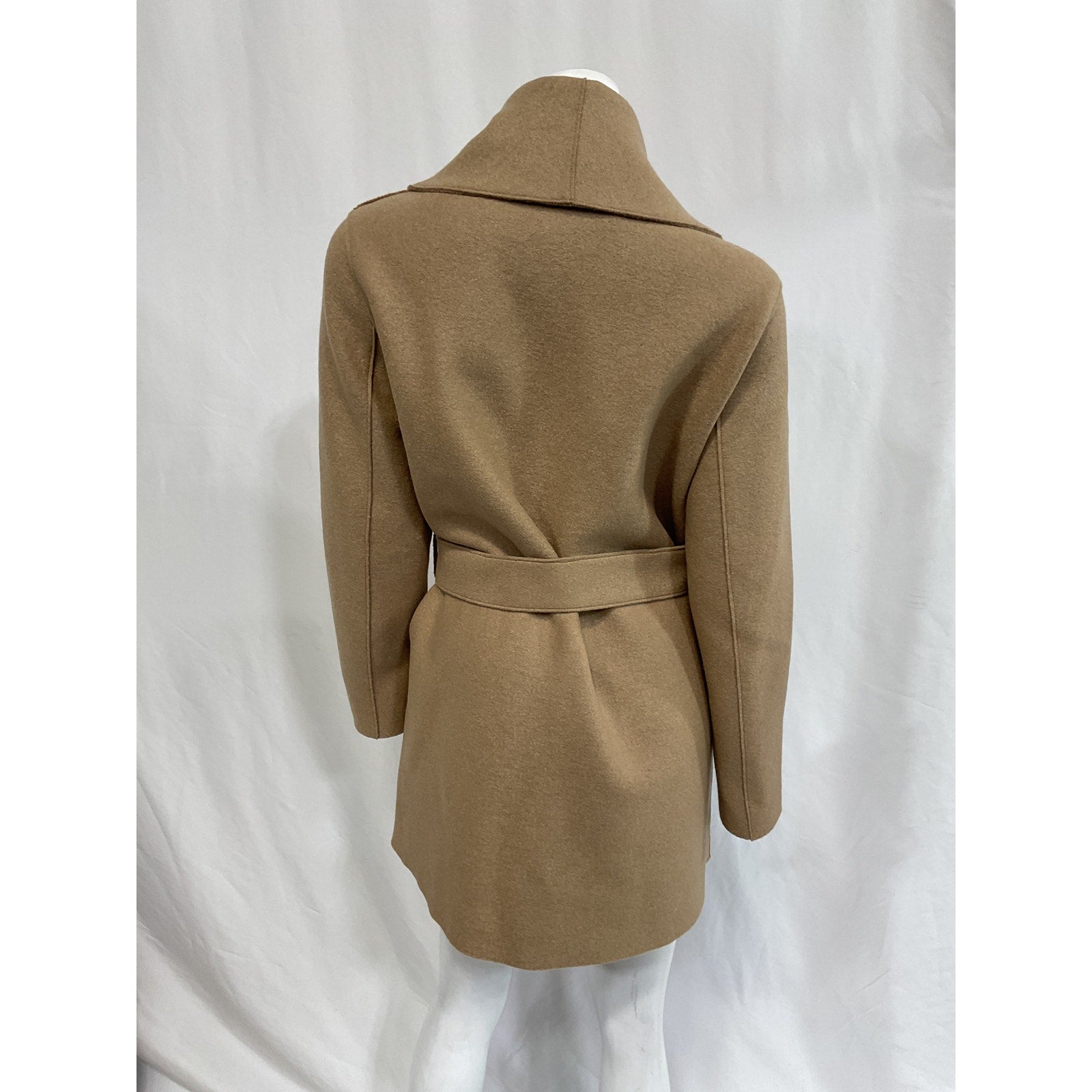 Harris Wharf 'London' Tan Shawl Belted Jacket Size IT 38