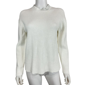 Vince Textured White Tunic Sweater Size S
