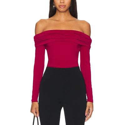 Nookie Ruched Magenta Element Bodysuit Size M NWT