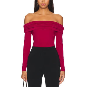 Nookie Ruched Magenta Element Bodysuit Size M NWT
