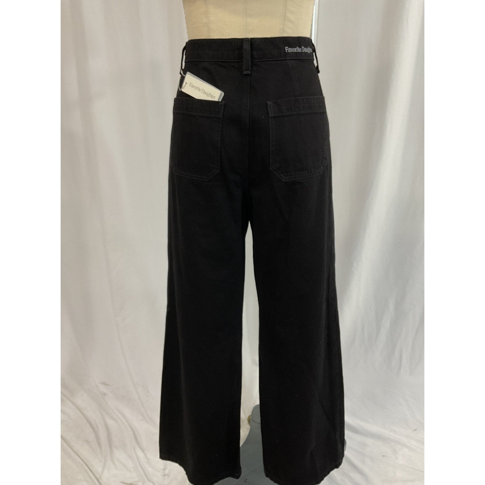 Favorite Daughter 'The Fancy' Black Mischa Wide Leg Denim Jeans Size 29 - NWT