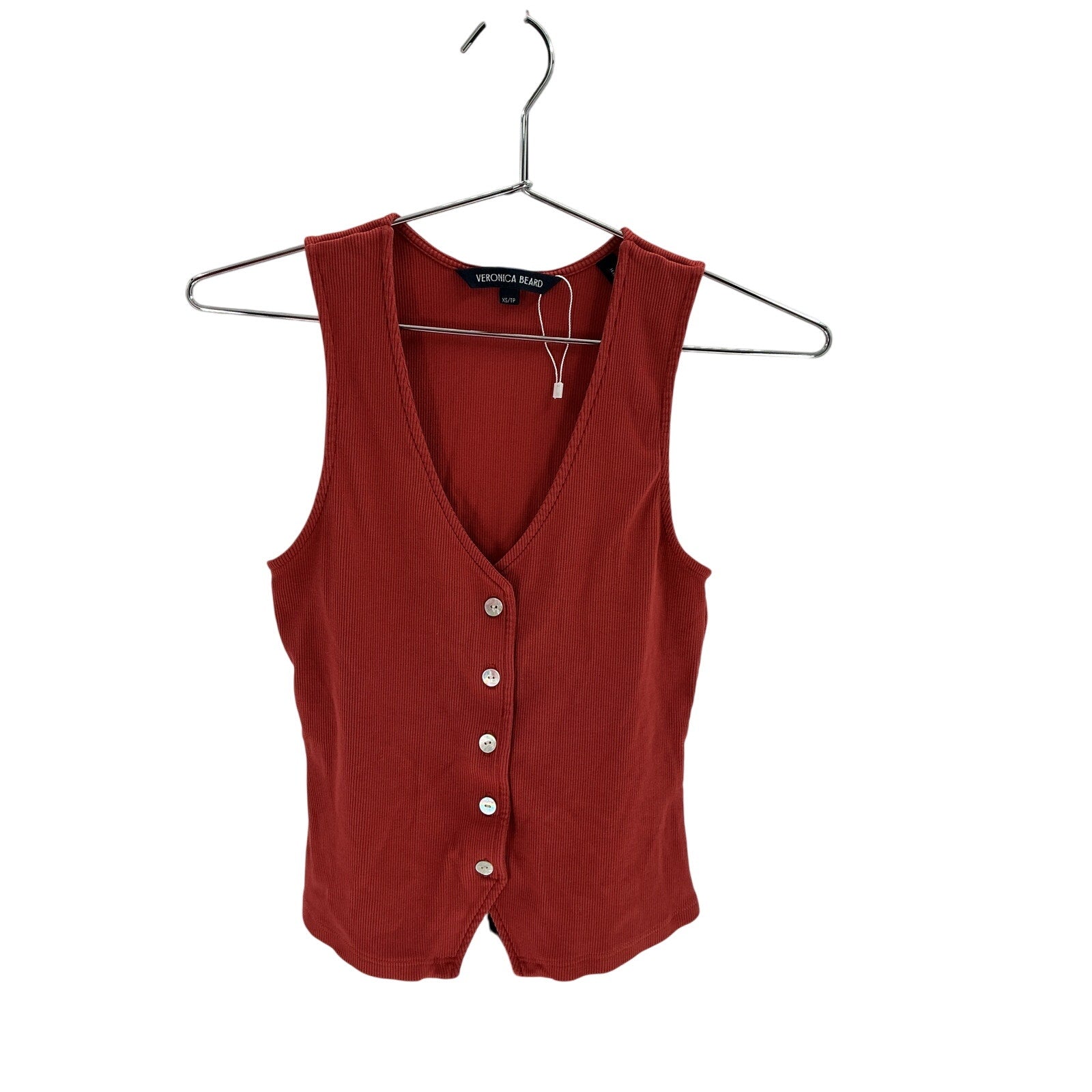 Veronica Beard 'Hoorne' Red Cotton Tank Size XS